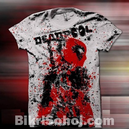 Rubber Print Cotton T-Shirt -